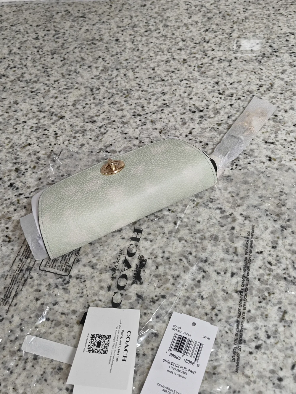 Coach Sunglasses Case With Floral Print (Gold, green) - Picture 4 of 8